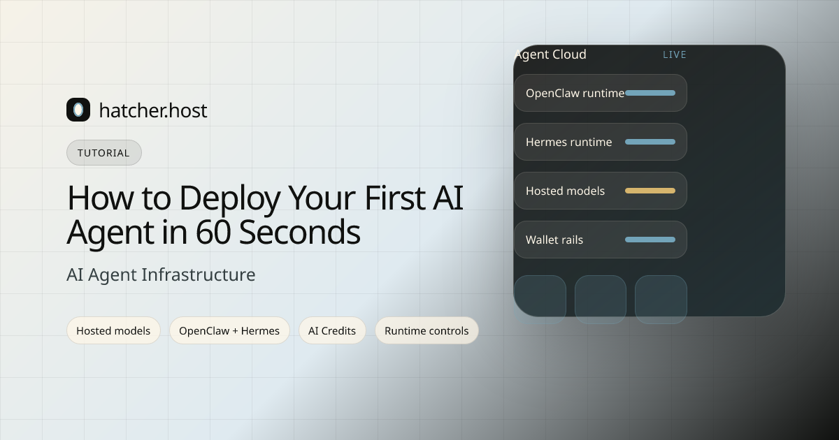 How to Deploy Your First AI Agent in 60 Seconds